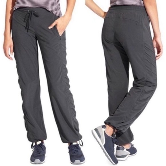 Athleta Pants - Athleta La Viva Lined Athletic Pants Ruched Gray Size 14 Jogger